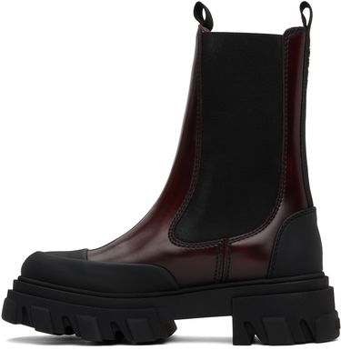 Облекло GANNI GANNI Cleated Mid Chelsea Boots Бургунди | S2897, 2