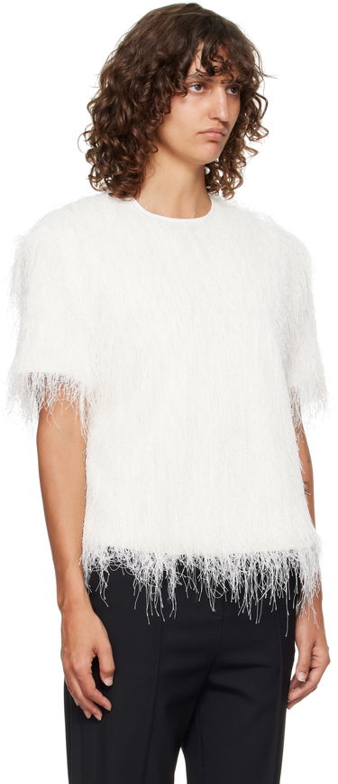Тениска Loulou de Saison Loulou de Saison Zaro Fringed T-Shirt Бяло | ZARO, 1