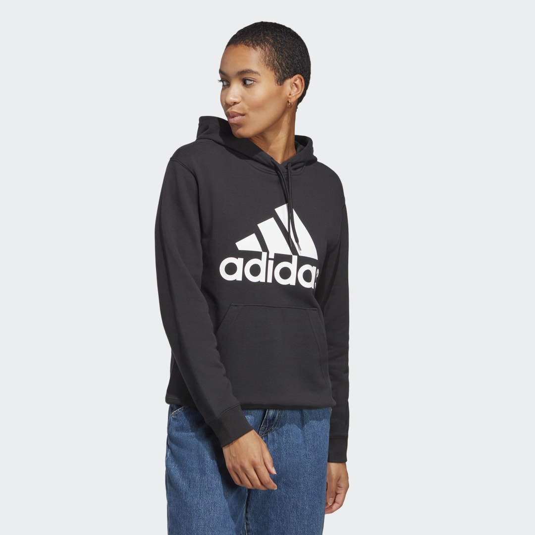 Суитчър adidas Originals Essentials Big Logo Regular French Terry Hoodie Черно | IC6895, 0
