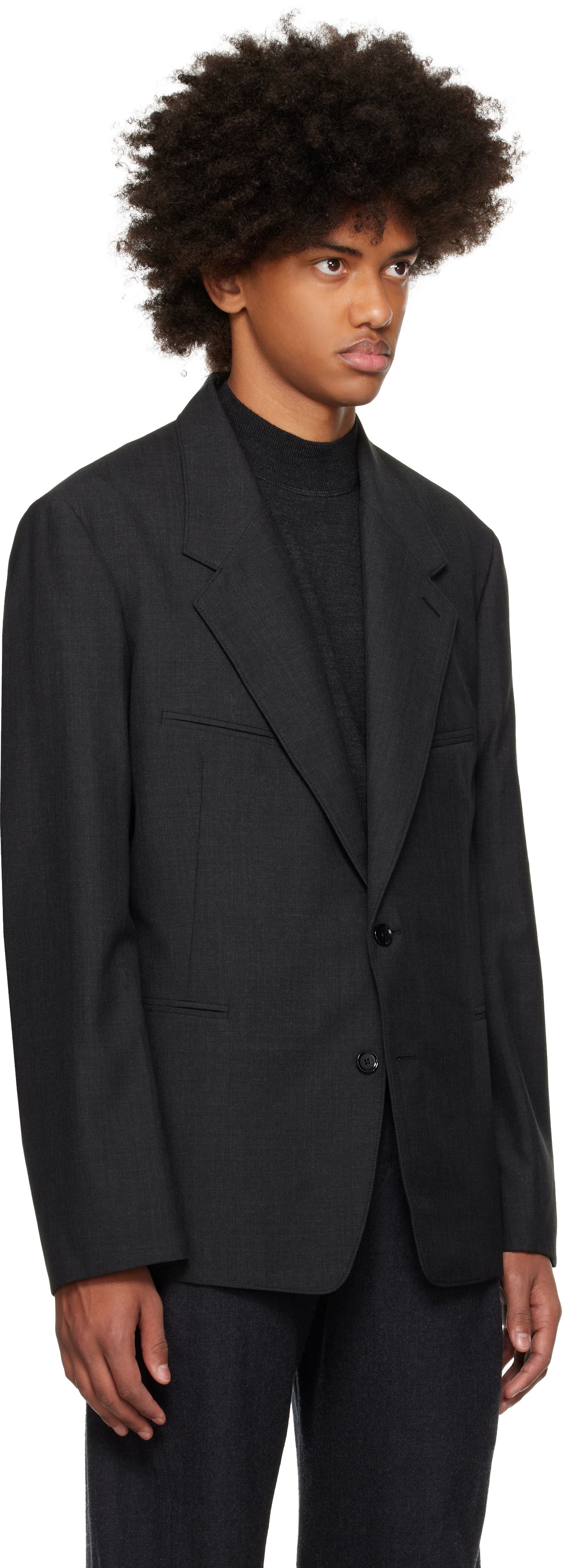 Яке LEMAIRE LEMAIRE Tailored Single Breasted Blazer Черно | JA1056 LF414, 1