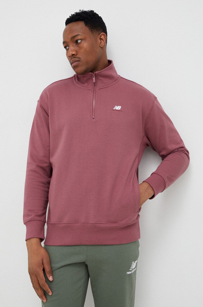 Суитчър New Balance Hoodie Бургунди | MT31501WAD, 0