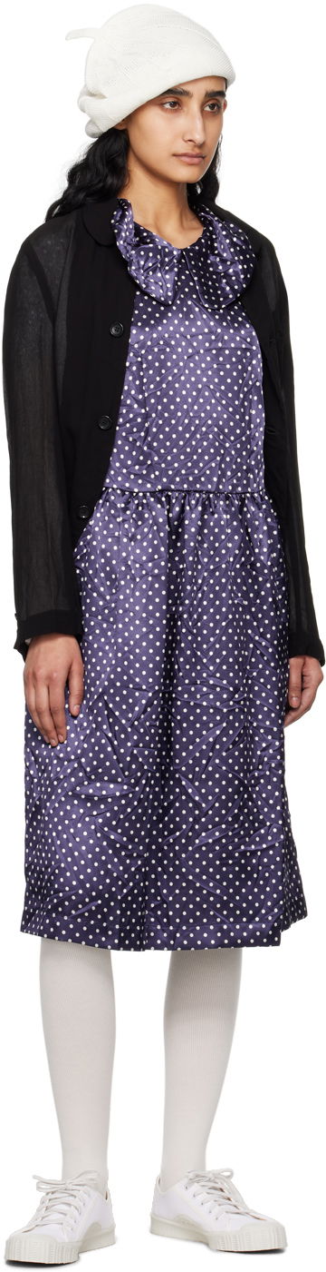 Pокля Comme des Garçons Comme des Garçons Girl Polka Dot Midi Dress Тъмно синьо | NM-O010-051, 3