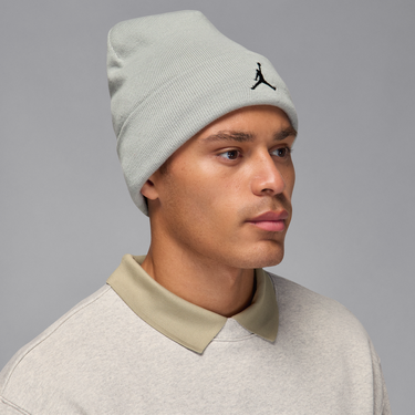 Шапка Jordan Jordan Peak Satin-Lined Ribbed Beanie Сиво | HJ3224-077, 1