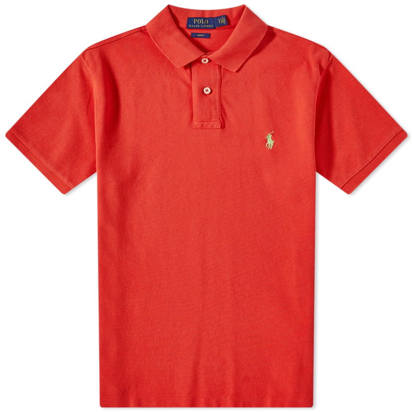 Поло тениска Polo by Ralph Lauren Ralph Lauren Slim Fit Polo Червено | 710536856323