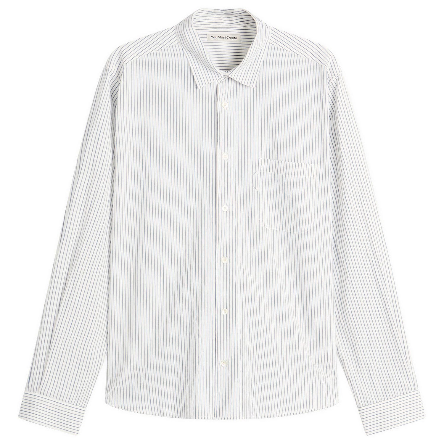 Риза YMC Curtis Stripe Shirt Бяло | P2ZMD-NAN, 1