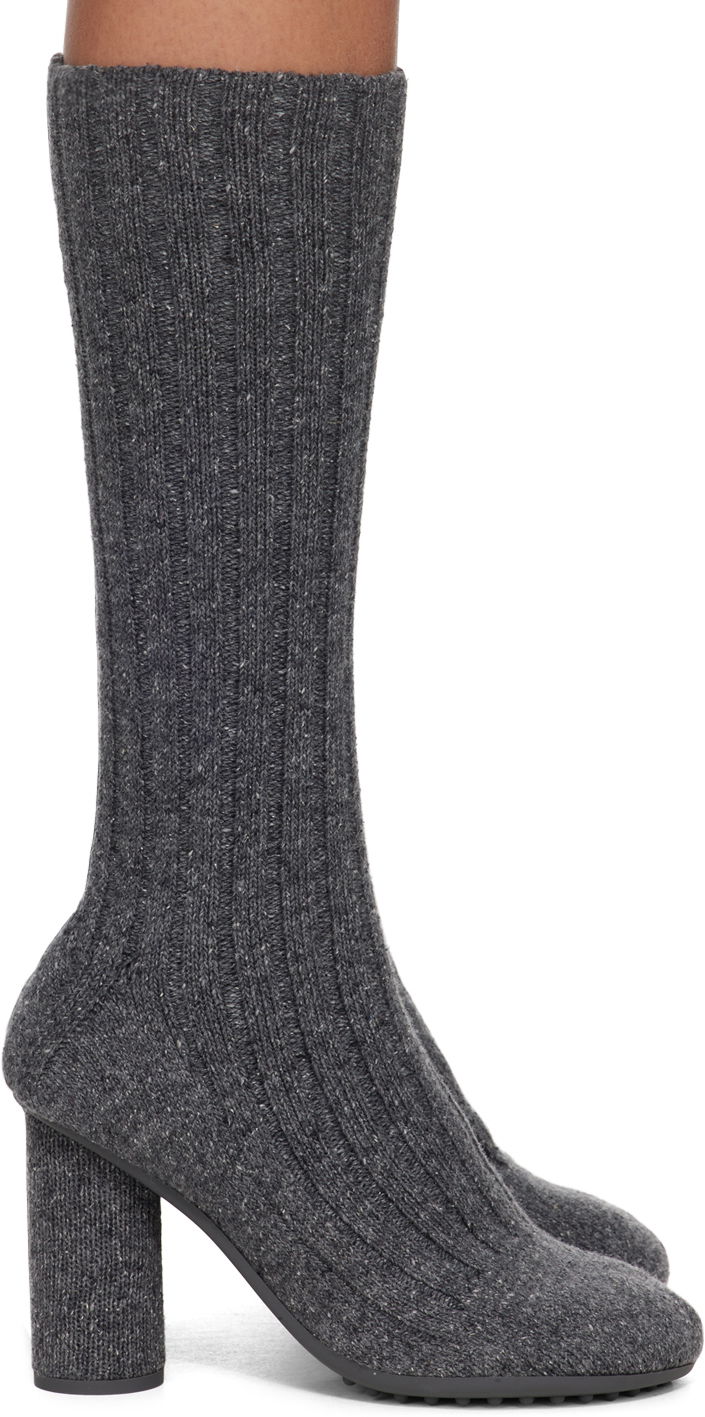 Чорапи Bottega Veneta Bottega Veneta Atomic Knit Boots Сиво | 775456 V3V00