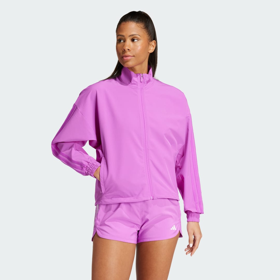 Ветровка adidas Performance Pacer All Gym 3-Stripes Woven Jacket Розово | IX1701, 0