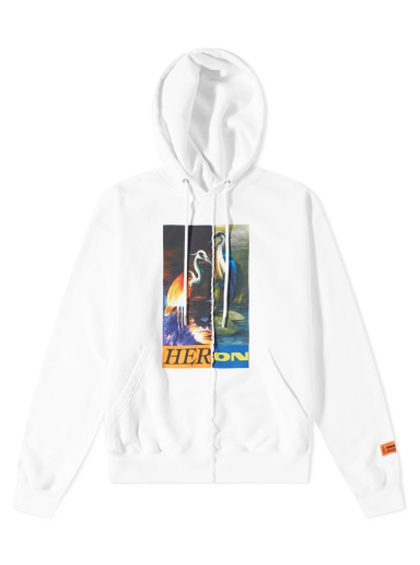 Суитчър HERON PRESTON Regular Split Hoodie Бяло | HMBB021F21JER0010122