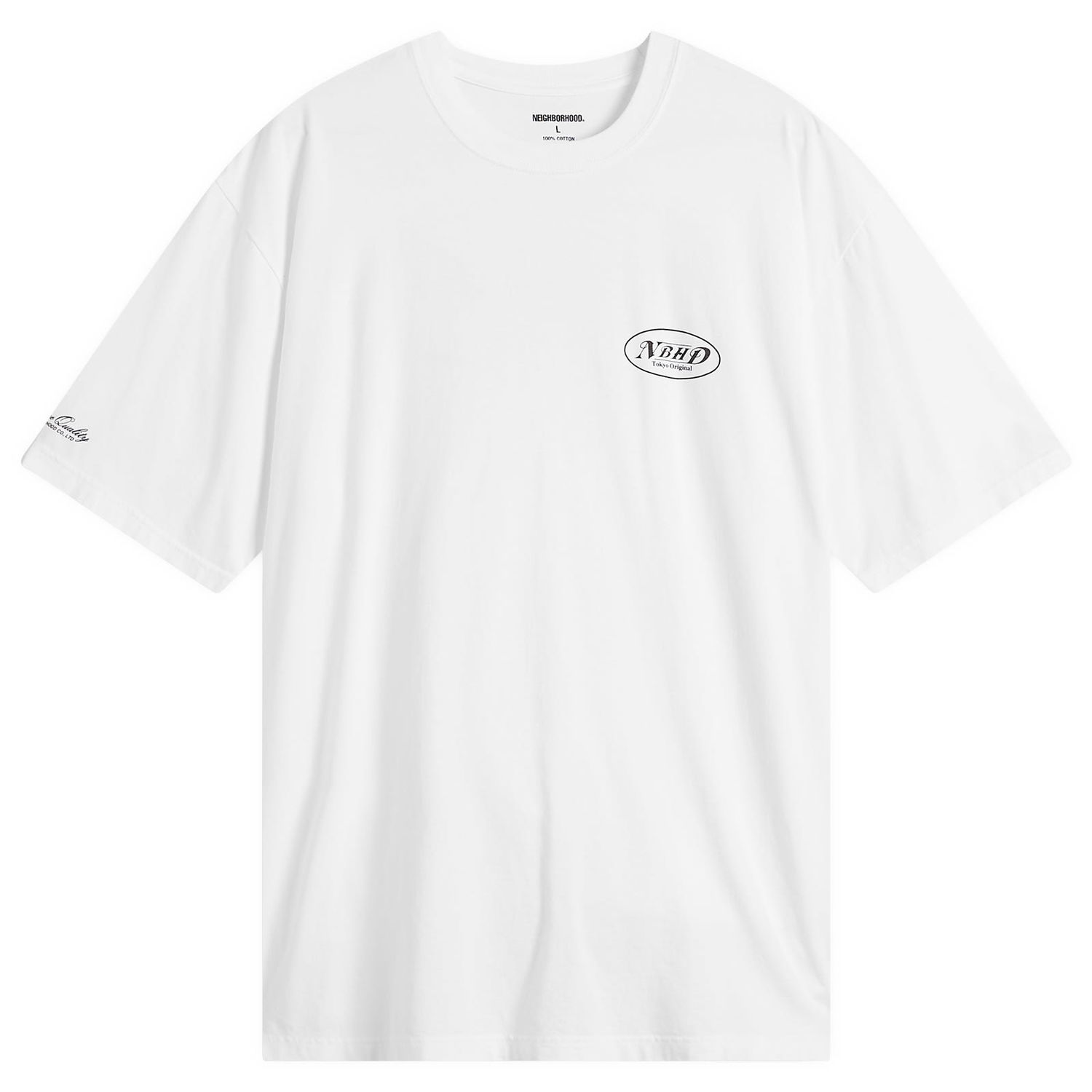 Тениска Neighborhood NBHD Tokyo Original Logo T-Shirt Бяло | 252PCNH-ST05-WHT, 1