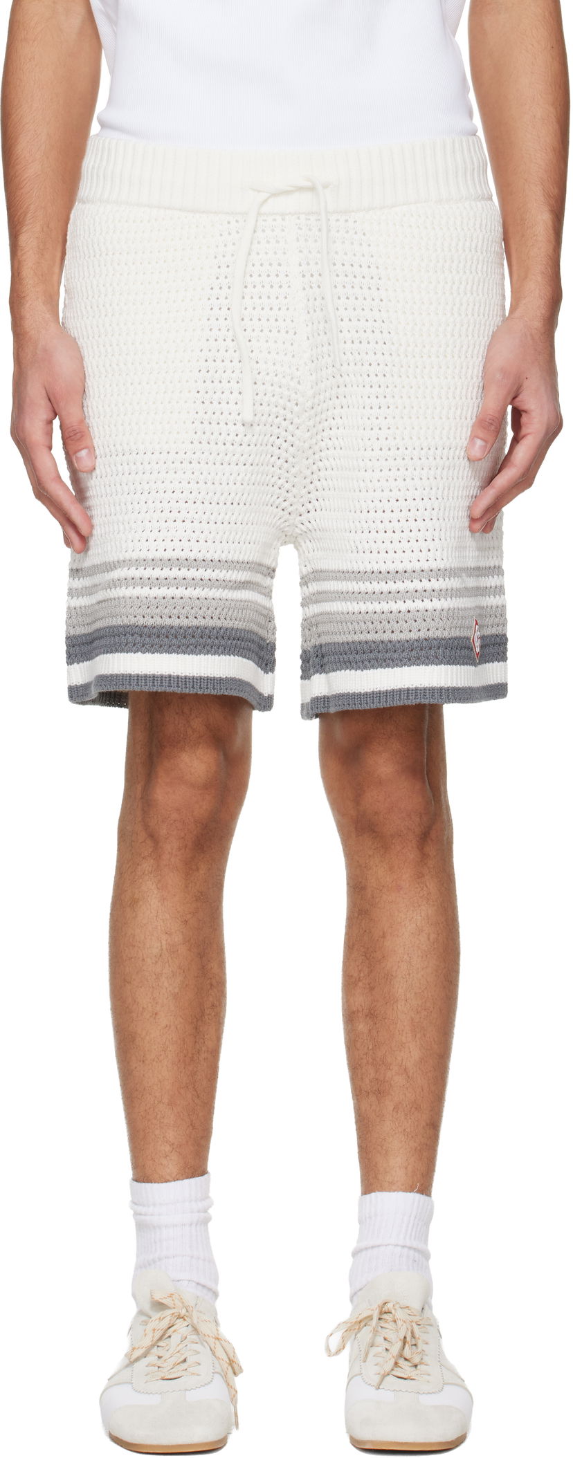 Къси панталони Casablanca Crochet Shorts Бяло | M-SP26-KW-934-01