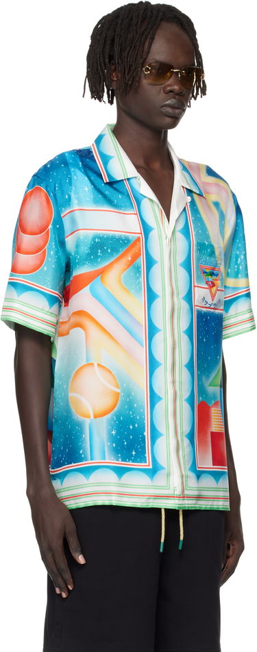 Риза Casablanca Casablanca Galaxy Court Silk Shirt Многоцветен | MPF25-SH-003-01, 1