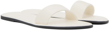Pокля The Row The Row Leather Beach Slides Бяло | F1386-SPN60, 3