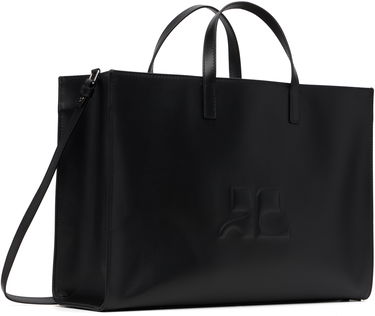 Голяма пазарска чанта Courrèges Courrèges Heritage AC Leather Tote Черно | 125GSA165CR0065, 1
