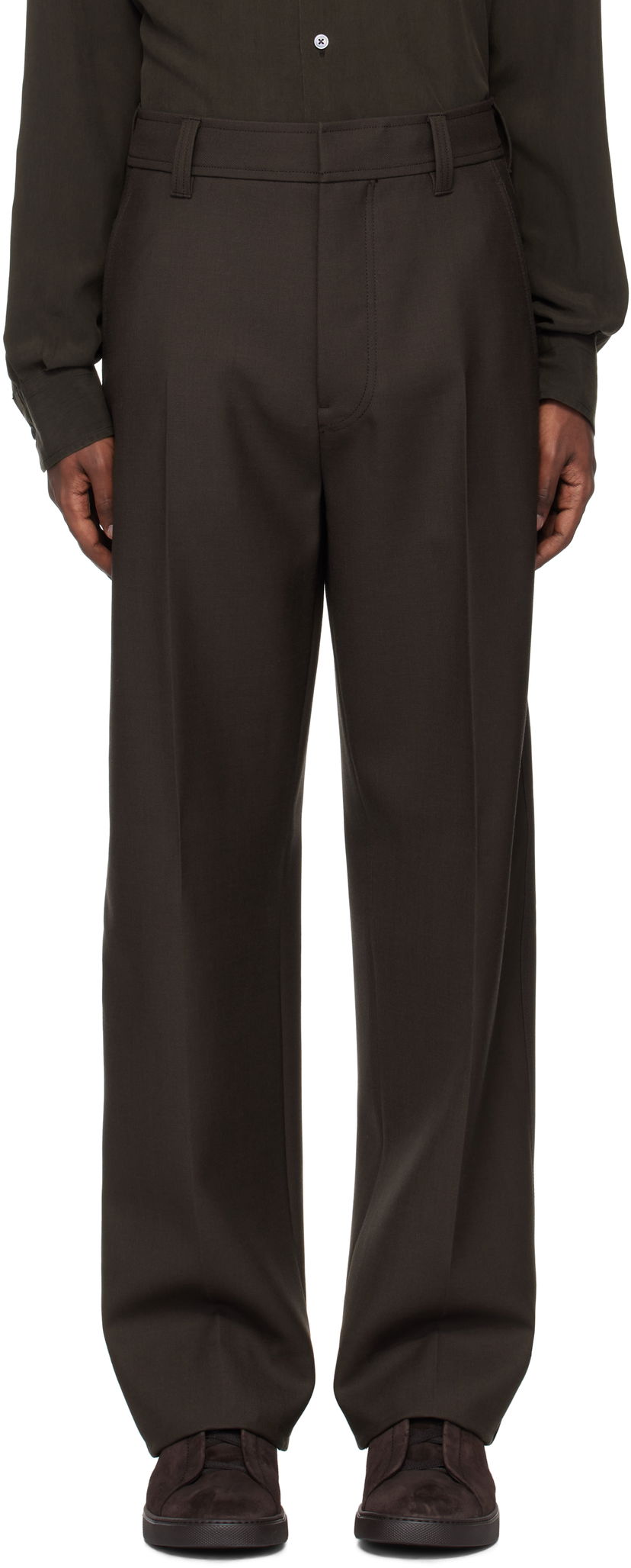 Панталони ZEGNA Wool Trousers Кафяво | 887017A8738DH2