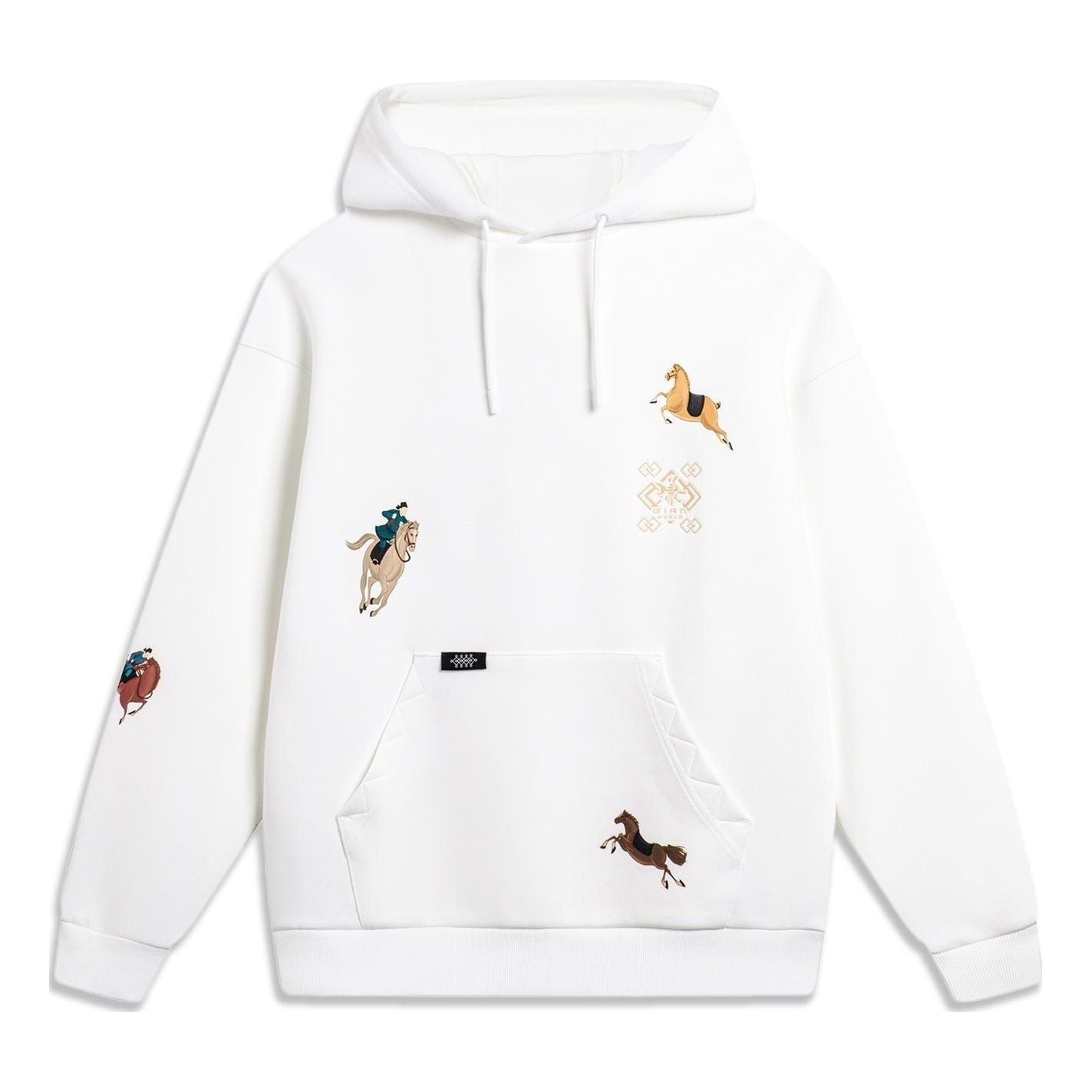 Суитчър Li-Ning Graphic Hoodie with Horse Embroidery Бяло | AWDTE21-1, 0