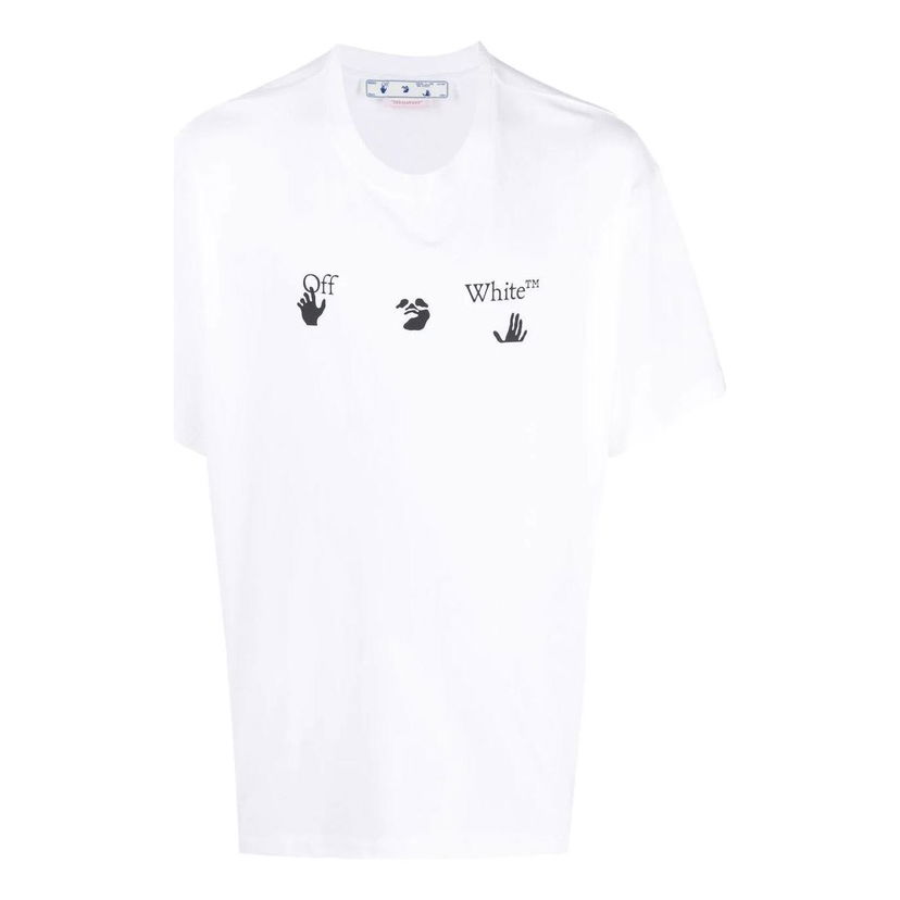 Тениска Off-White Off-White Logo Print Loose Fit T-Shirt Бяло | OMAA038C99JER0070110