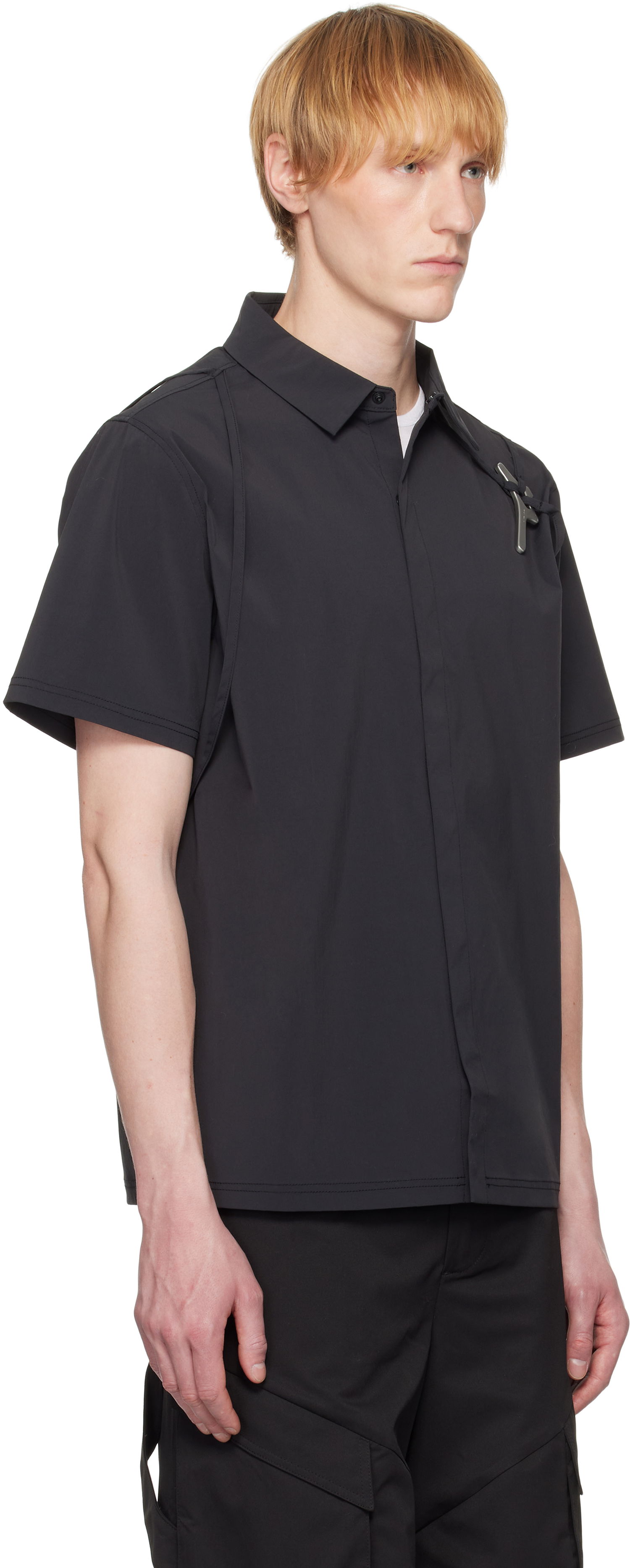 Риза HELIOT EMIL Heliot Emil Purulence Technical Shirt Черно | SS25_M_05_042_BLK01_CO, 1