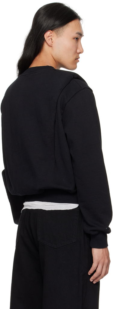 Суитчър Han Kjøbenhavn Han Kjobenhavn Collared Crewneck Sweatshirt Черно | M-134680, 2
