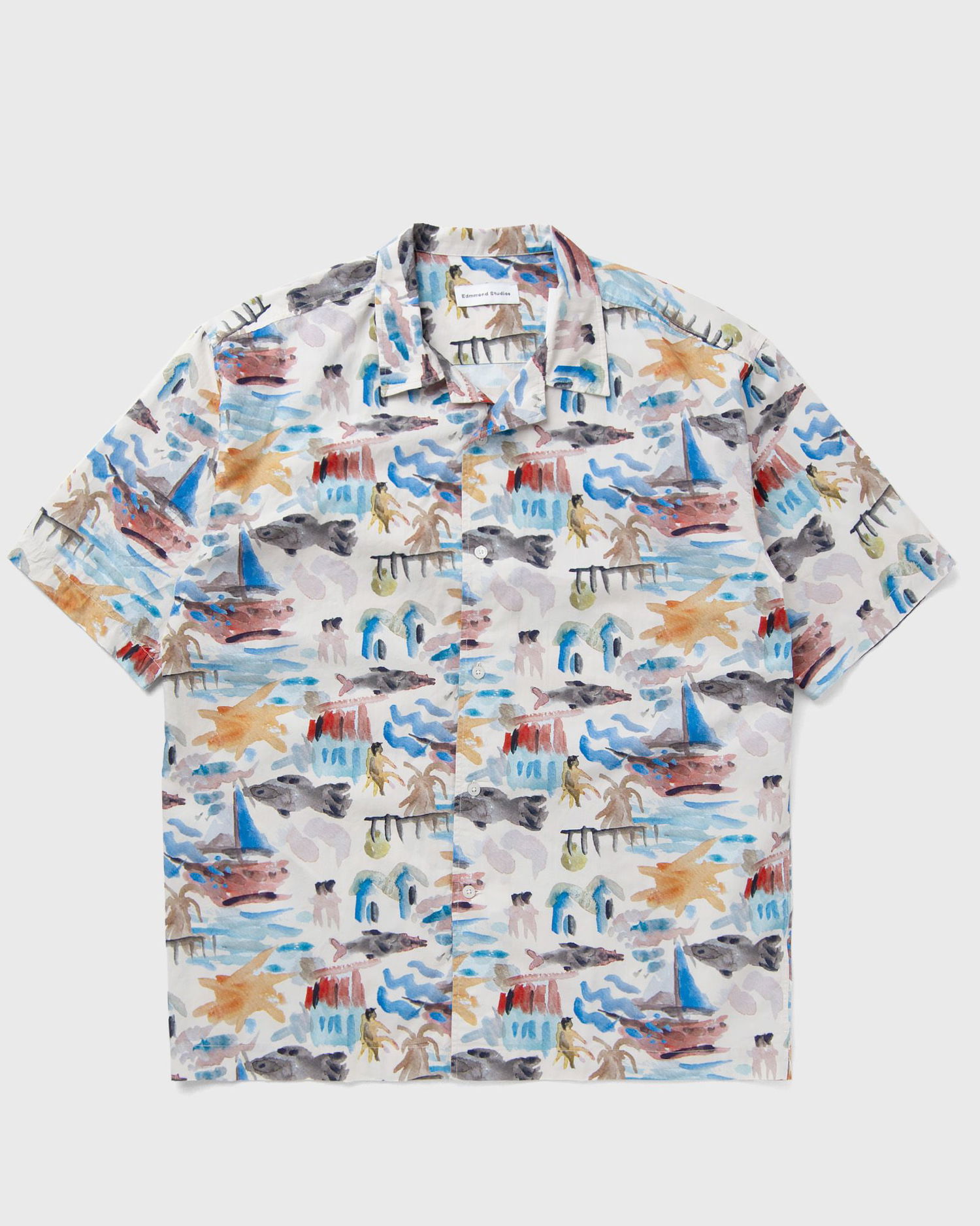 Риза Edmmond Studios Holidays Print Short Sleeve Shirt Многоцветен | 125-10-19010, 0
