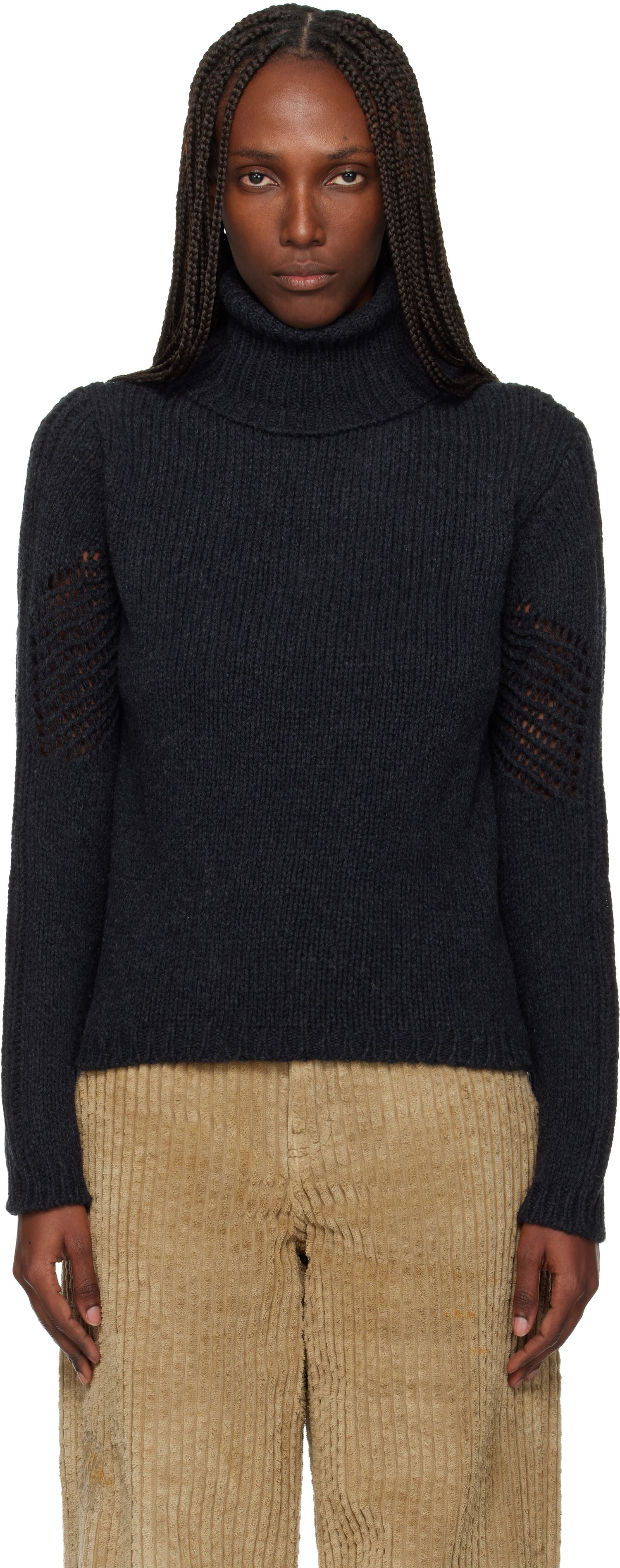 Пуловер OUR LEGACY Cage Rollneck Turtleneck Черно | W4253CCL, 0