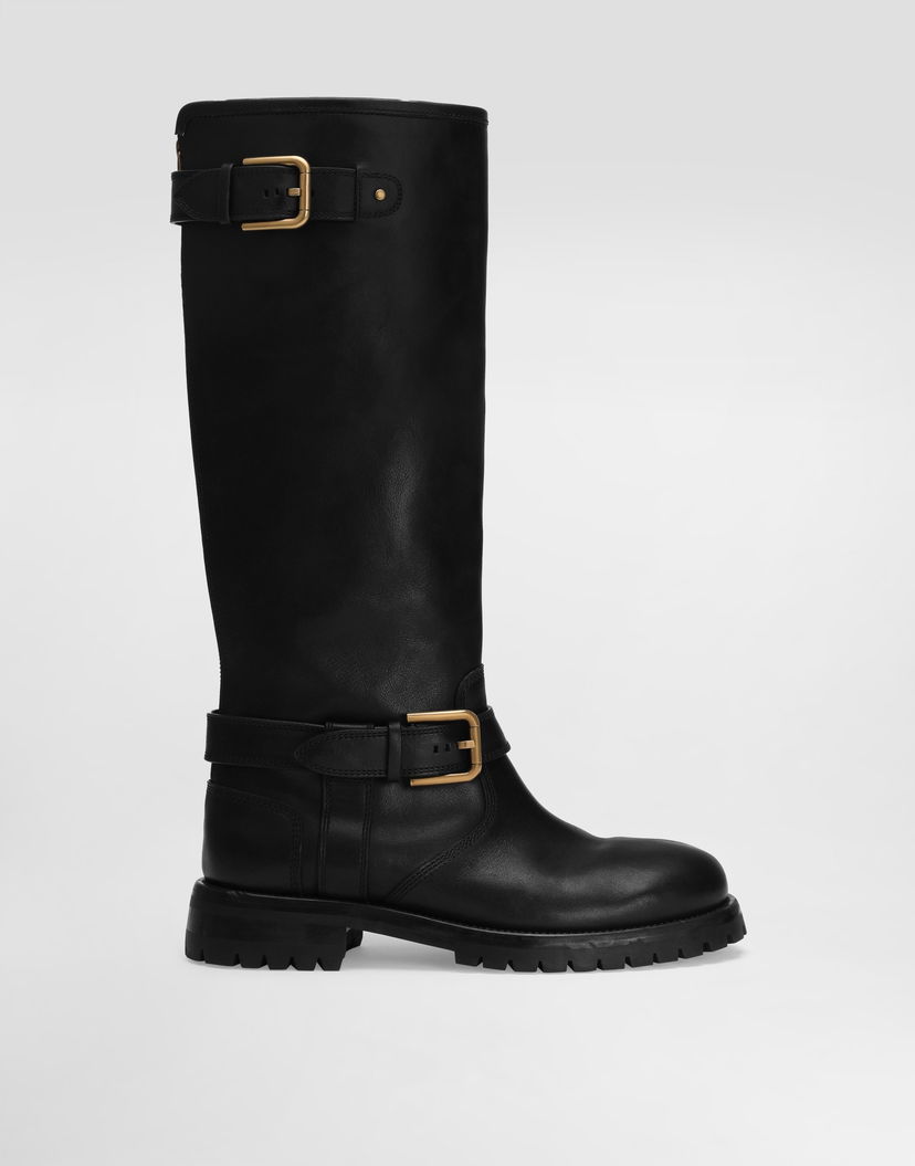 Аксесоари Dolce & Gabbana Dolce & Gabbana Calfskin Biker Boots Черно | CU1213AW35280999