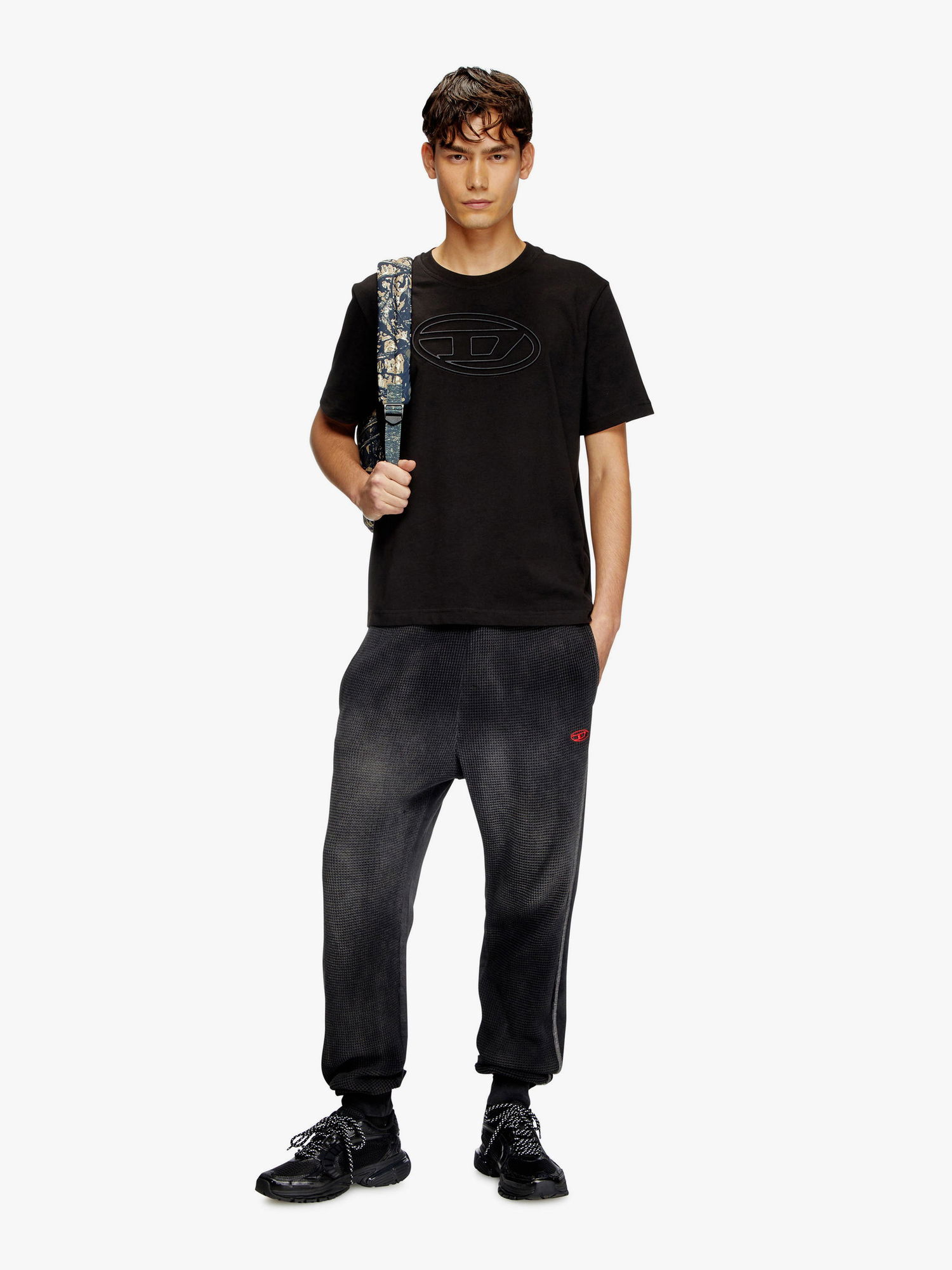 Тениска Diesel Diesel Oval Logo T-Shirt Черно | A174020NJBM9XX, 1