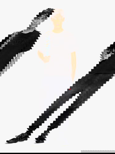 Тениска Diesel Diesel Oval Logo T-Shirt Черно | A174020NJBM9XX, 1