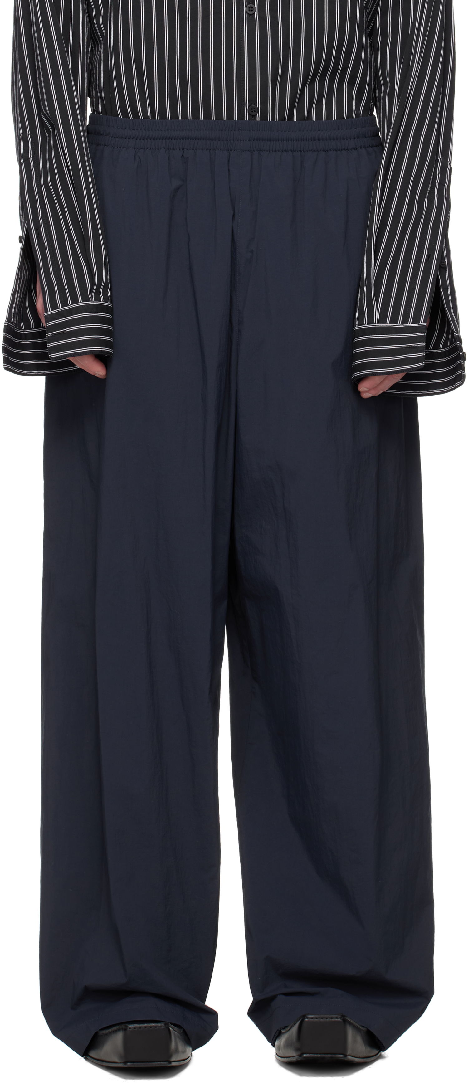 Панталони Balenciaga Balenciaga Nylon Track Pants Тъмно синьо | 814576TRO32, 0