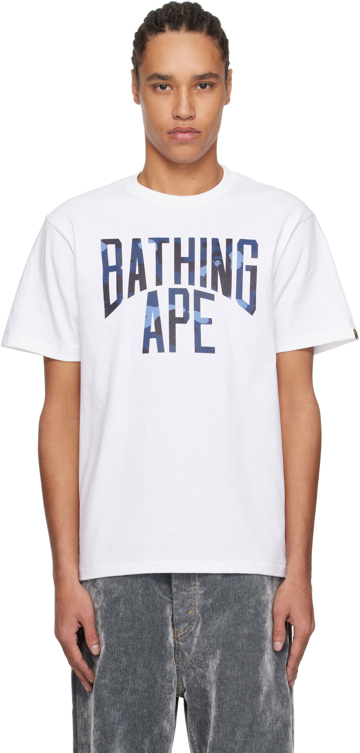 Тениска BAPE Color Camo 'Bathing Ape' T-Shirt Бяло | 001TEK801023M, 0