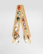 Dolce & Gabbana Raffia Crochet Print Shoulder Strap
