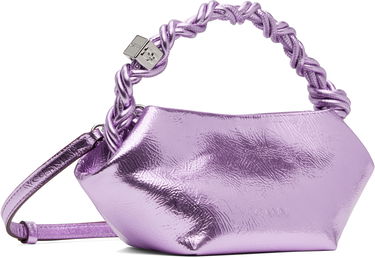 Дамска чанта GANNI Ganni Metallic Mini Bou Bag Лилаво | A6338, 2