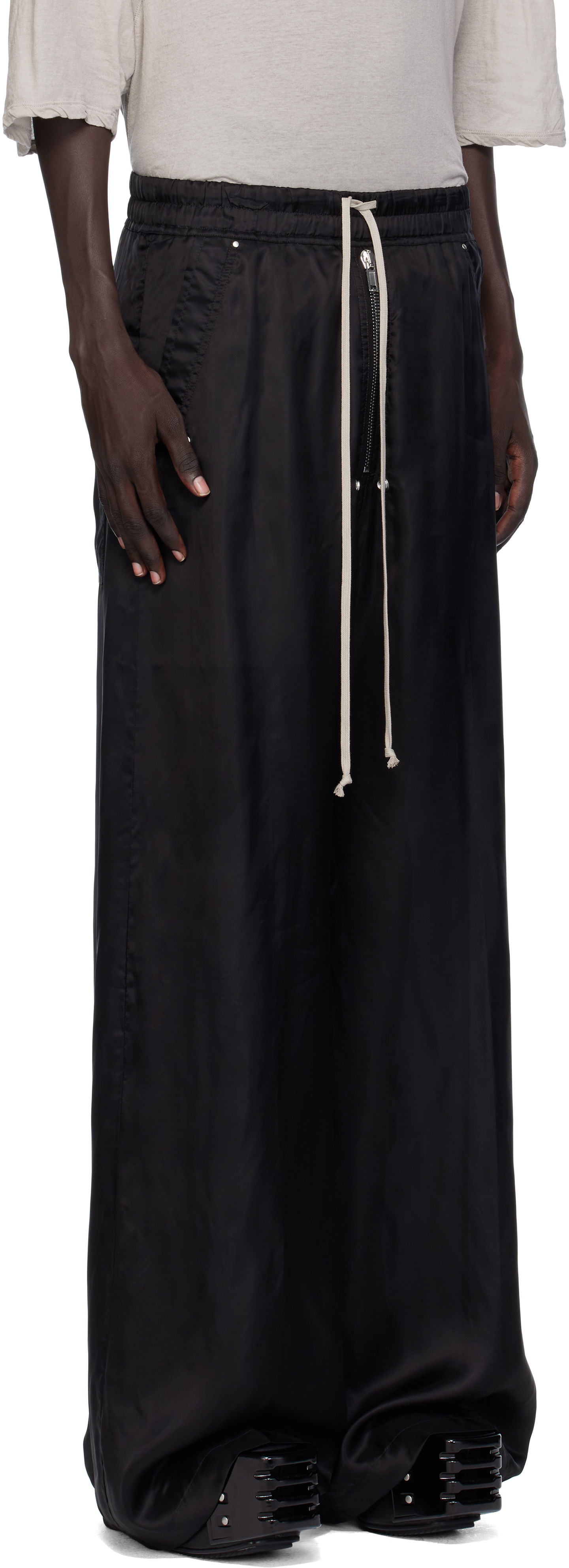 Панталони Rick Owens Rick Owens Concordians Wide Bela Trousers Черно | RU02E1366 K, 1
