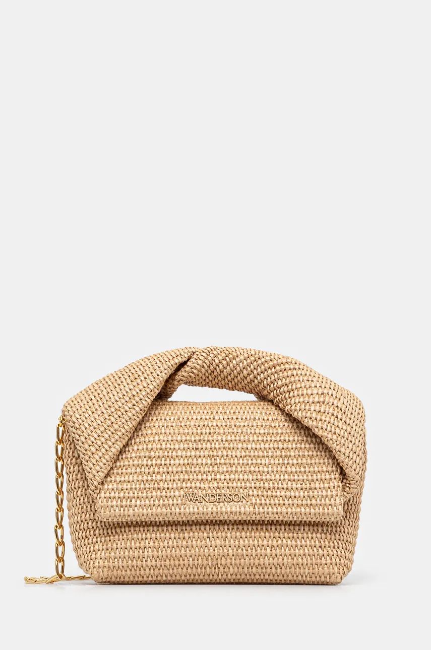 Дамска чанта JW Anderson Midi Twister Bag Бежово | HB0539.FA0370.106, 0