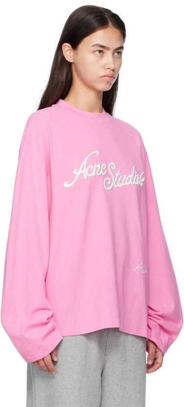 Пуловер Acne Studios Acne Studios Logo Long Sleeve T-Shirt Синьо | CL0339-, 4