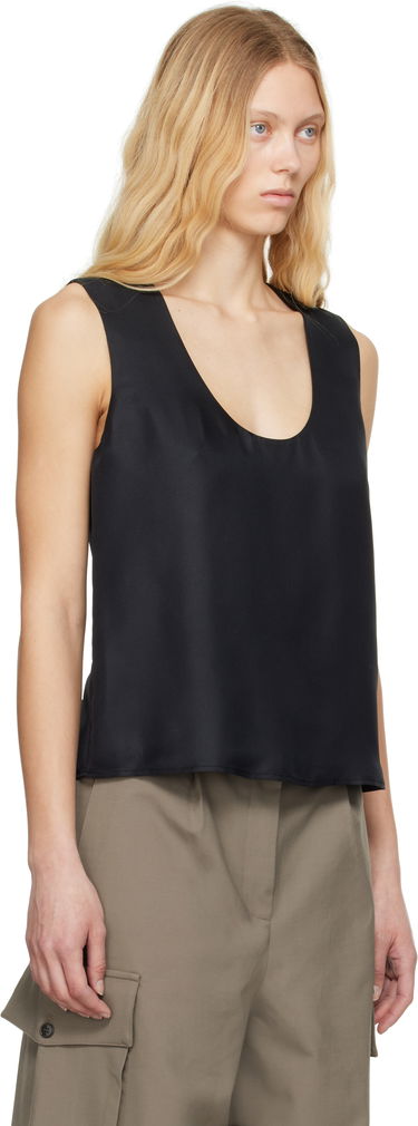 Потник Róhe Róhe Scoop-Neck Silk Tank Top Черно | 415-20-147, 1