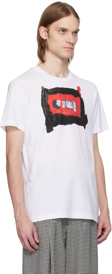 Тениска Marni Marni Painted Collage Logo T-Shirt Бяло | HUMU0198CP USCX93, 1