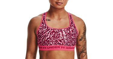 Сутиен Under Armour Crossback Mid Print Bra Розово | 1361042-975, 1