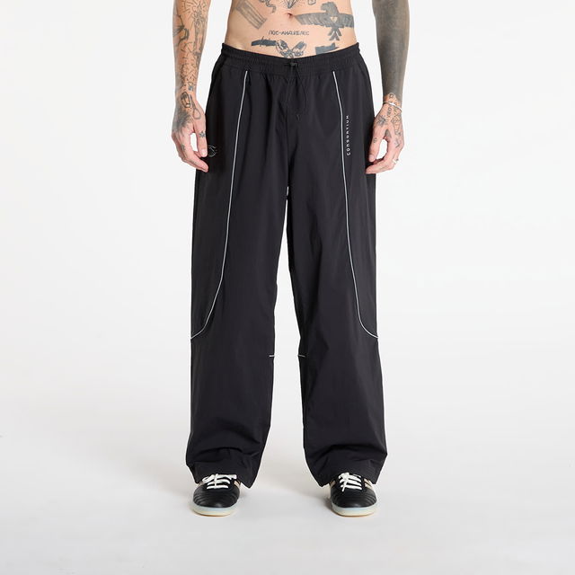 Consortium Wide Leg Track Pant with Contrast Piping