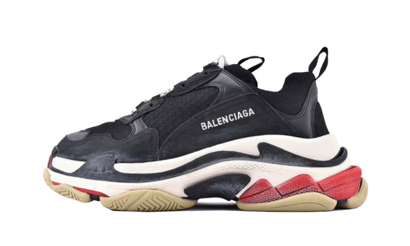 Кецове и обувки Balenciaga Triple S Sneaker "Black Red" Черно | 533882W09OM1000, 0