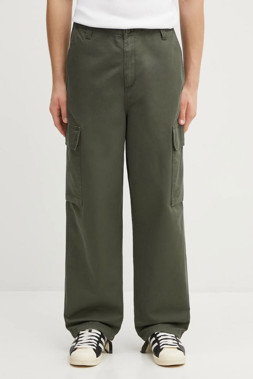 Карго панталони Carhartt WIP Kade Loose Fit Cotton Cargo Pants Зелено | I035585.2ZX06