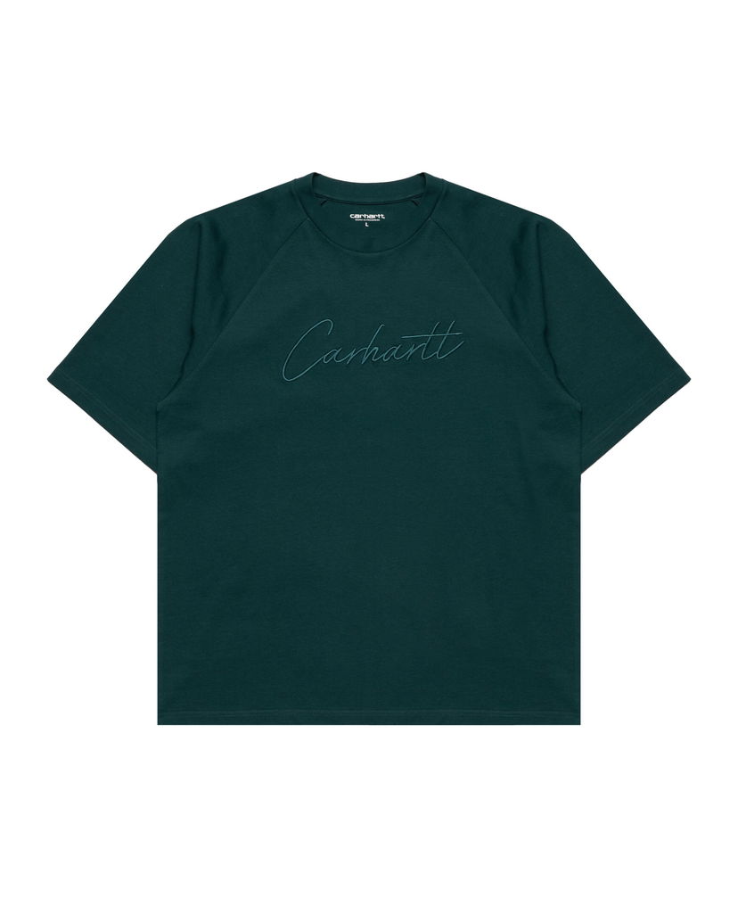 Тениска Carhartt WIP Ray Short-Sleeve Crew-Neck Embroidered Script Logo T-Shirt Зелено | I035306.05AXX