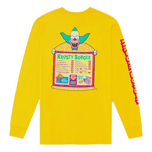 Тениска Vans Vans x Simpsons Krusty Burger Long Sleeve T-Shirt Жълто | VN0A4RTLZW3