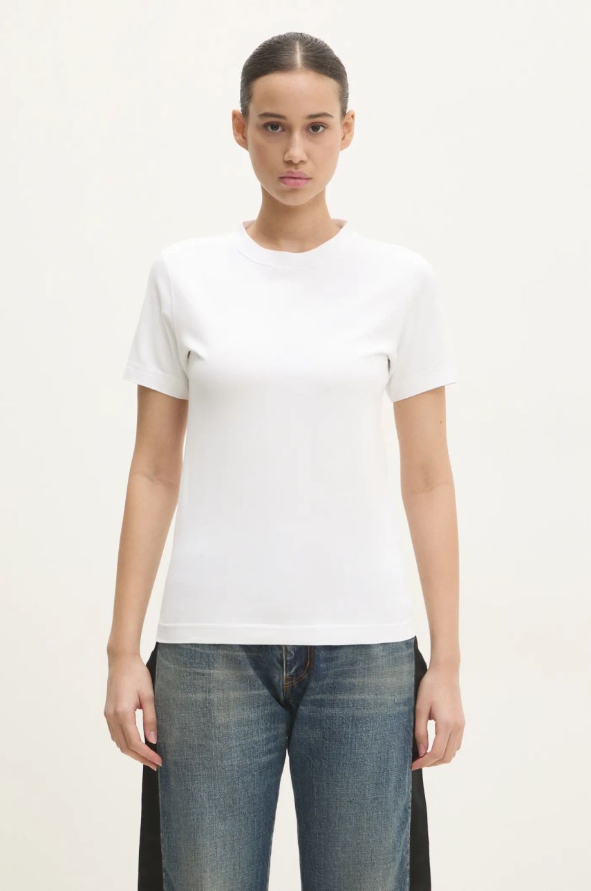 Тениска VETEMENTS VETEMENTS Embroidered Logo T-Shirt Бяло | MA66TR670W, 0