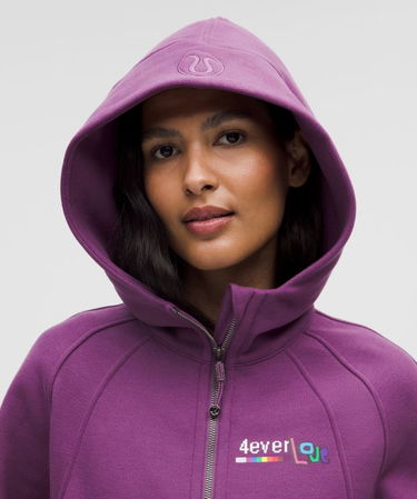 Суитчър lululemon Oversized Cropped Full Zip Hoodie Лилаво | prod20000051, 3