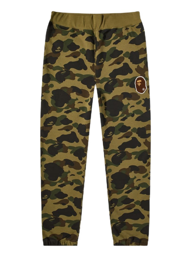 Спортни панталони BAPE A Bathing Ape 1st Camo Ape Head Patched Sweat Pant Зелено | 001PTI801024M-GRN