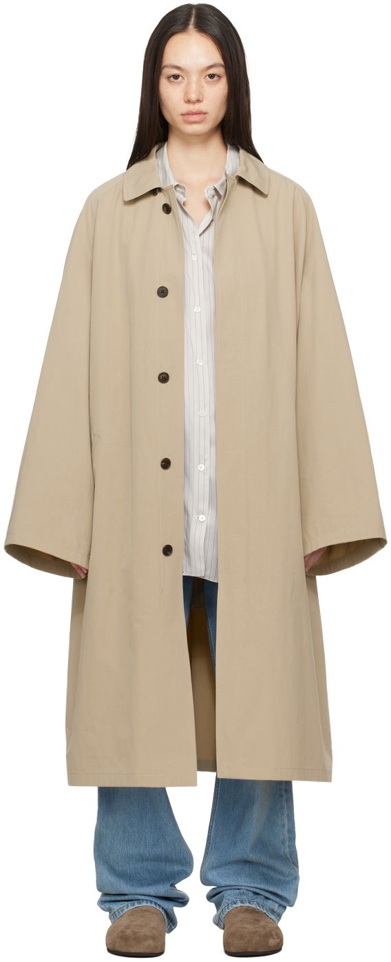 Тренчкот The Row Flemming Oversized Trench Coat Бежово | 7973-W2868, 0