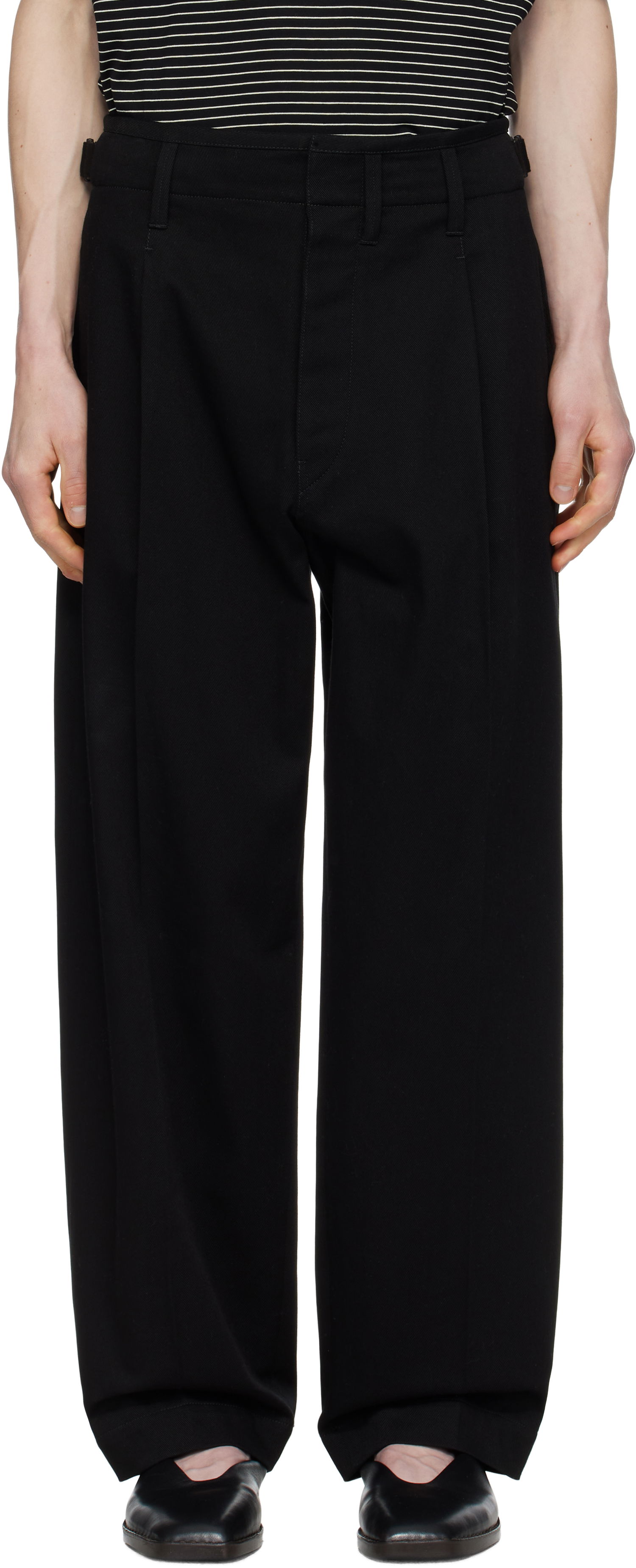 Панталони LEMAIRE Lemaire Pleated Carrot Trousers Черно | PA1194 LF1365, 0