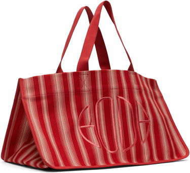 Голяма пазарска чанта Bode Bode Parasol Stripe Tote Червено | MRS25AC009, 1