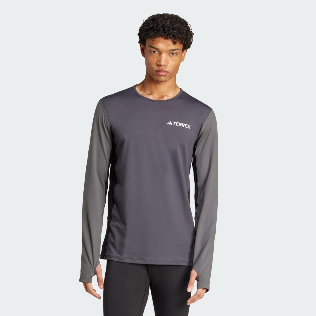 Тениска adidas Performance Long Sleeve Base Layer Tee Сиво | JC8198, 0