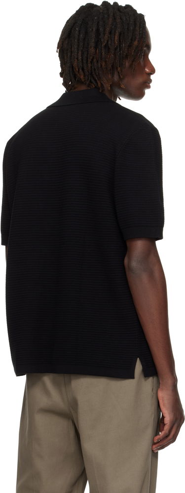 Поло тениска A.P.C. A.P.C. Livio Knit Polo Черно | COGDK-H23413, 2